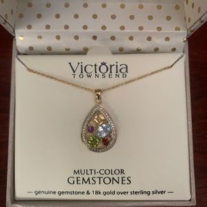 Multicolor gemstone necklace